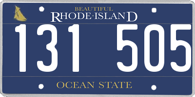 RI license plate 131505
