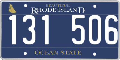 RI license plate 131506