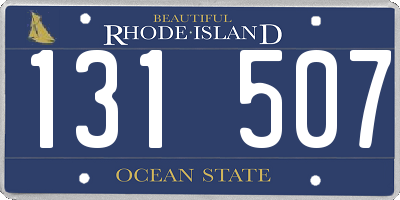 RI license plate 131507