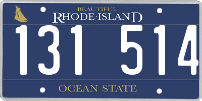 RI license plate 131514