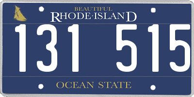 RI license plate 131515