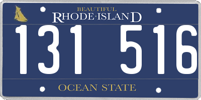 RI license plate 131516