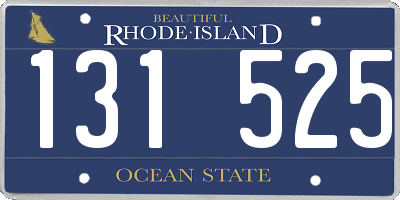 RI license plate 131525