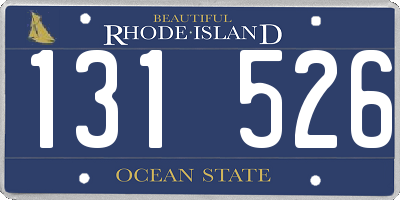 RI license plate 131526
