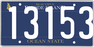 RI license plate 13153