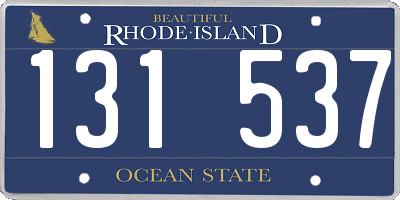 RI license plate 131537