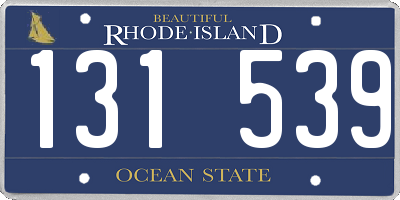RI license plate 131539