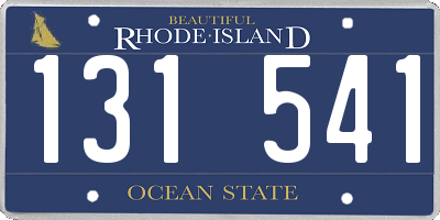 RI license plate 131541