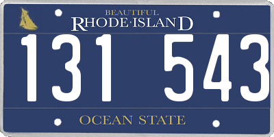 RI license plate 131543