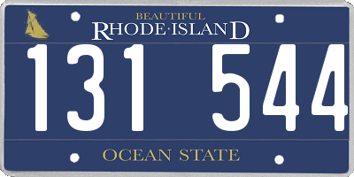 RI license plate 131544