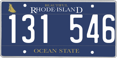 RI license plate 131546