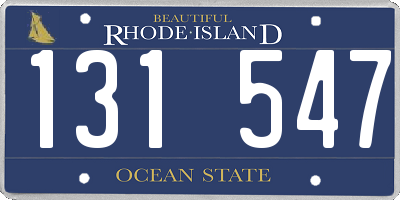 RI license plate 131547