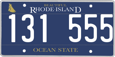 RI license plate 131555