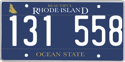 RI license plate 131558