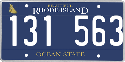 RI license plate 131563