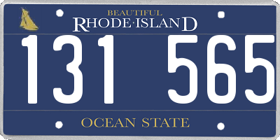 RI license plate 131565