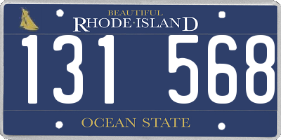 RI license plate 131568