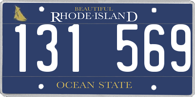 RI license plate 131569