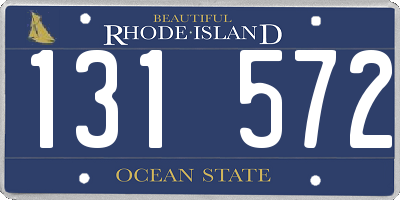 RI license plate 131572