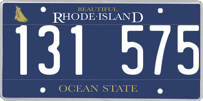 RI license plate 131575