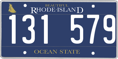 RI license plate 131579