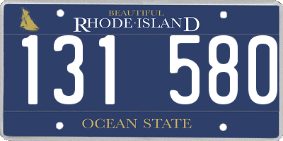 RI license plate 131580