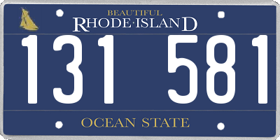 RI license plate 131581