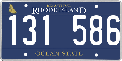 RI license plate 131586