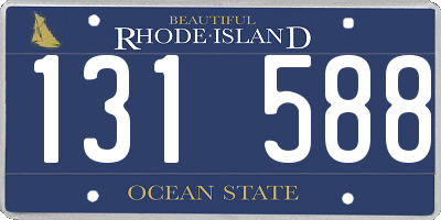 RI license plate 131588
