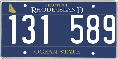 RI license plate 131589