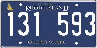 RI license plate 131593