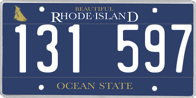 RI license plate 131597
