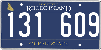 RI license plate 131609