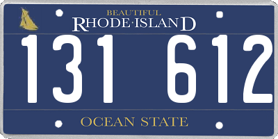 RI license plate 131612