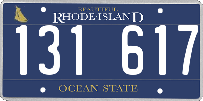 RI license plate 131617