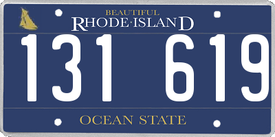 RI license plate 131619