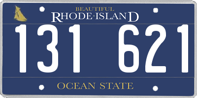 RI license plate 131621