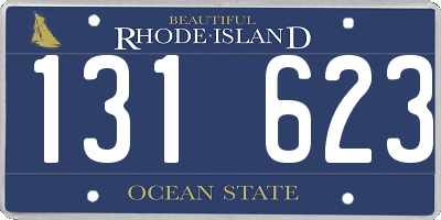 RI license plate 131623