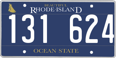 RI license plate 131624