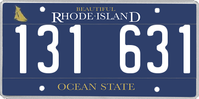 RI license plate 131631