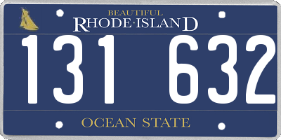 RI license plate 131632