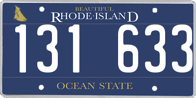 RI license plate 131633