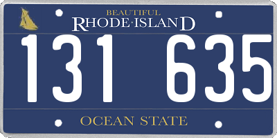 RI license plate 131635