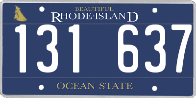 RI license plate 131637