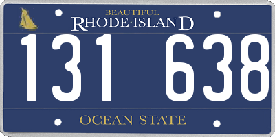 RI license plate 131638