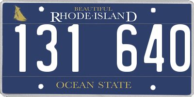 RI license plate 131640