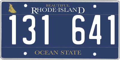 RI license plate 131641