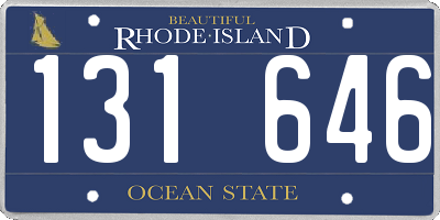 RI license plate 131646