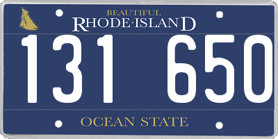RI license plate 131650