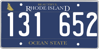RI license plate 131652